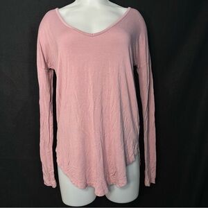 Women's XS Purple Scoop Neck T-shirt With Strap Detail Back Cutout - Gap